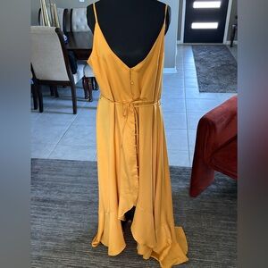 Elegant Yellow Maxi Dress